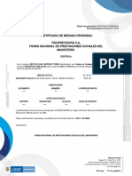 Certificado de Mesada Pensional Fiduprevisora S.A. Fondo Nacional de Prestaciones Sociales Del Magisterio