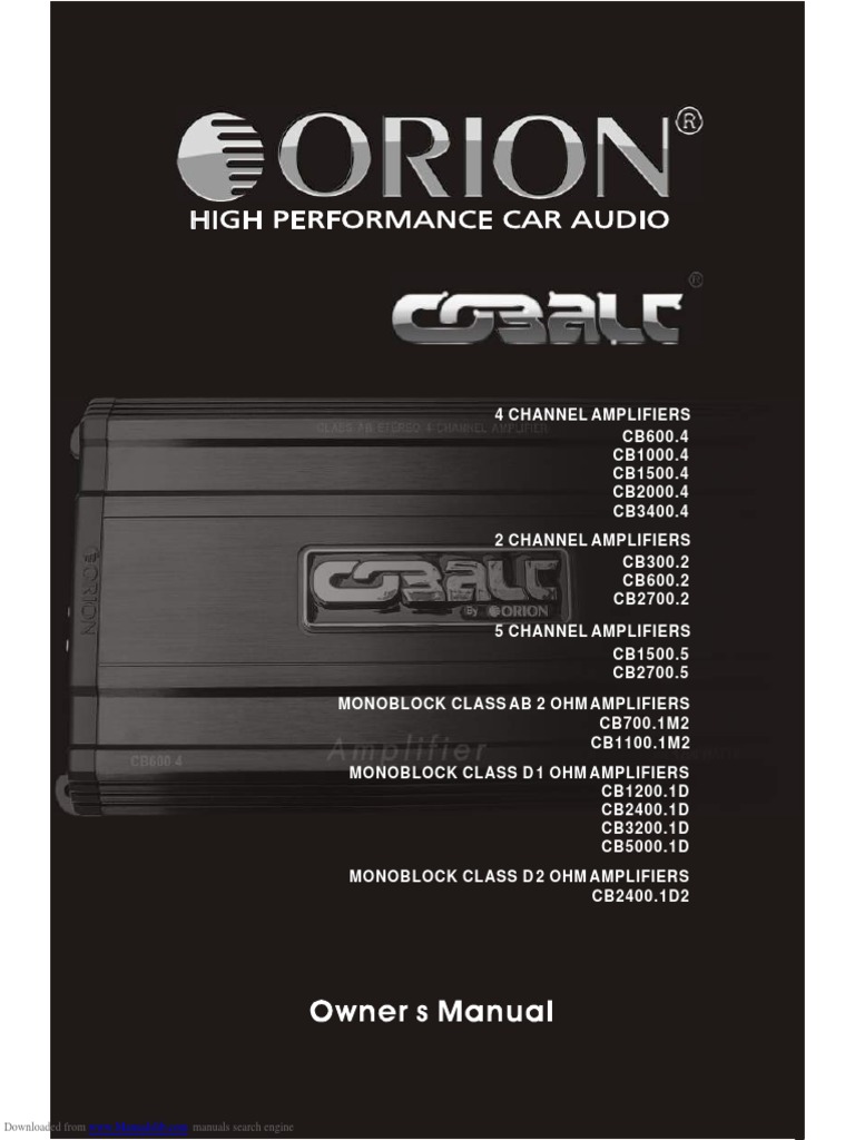 Cobalt cb6004 | PDF