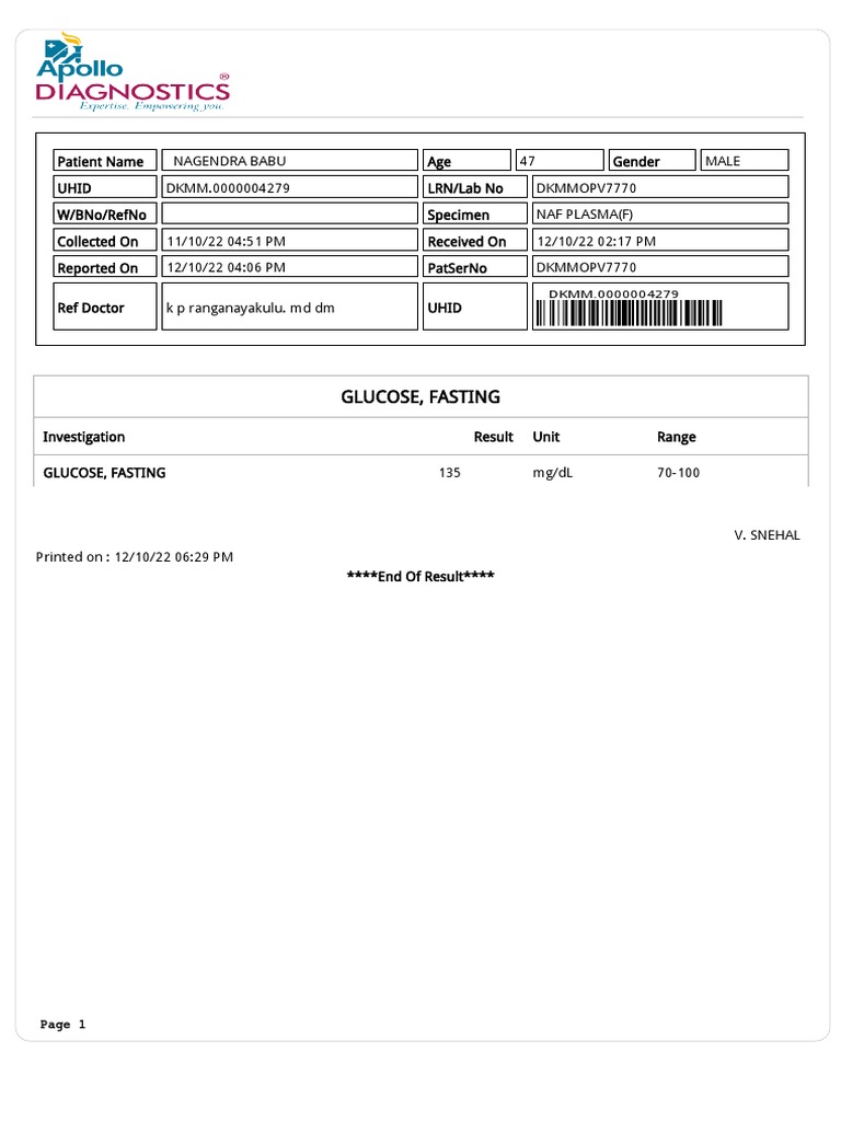 Lab Test PDF Glycated Hemoglobin Tissue (Biology)