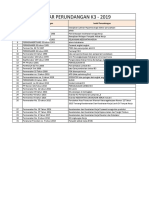 Daftar Perundangan K3 - General Untuk Pengisian HIRADC