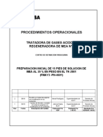 Gsp-Fmay3-Preparacion Inicial de 15 Pies de Solucion de Mea Al 20 % en Peso en El TK-2801