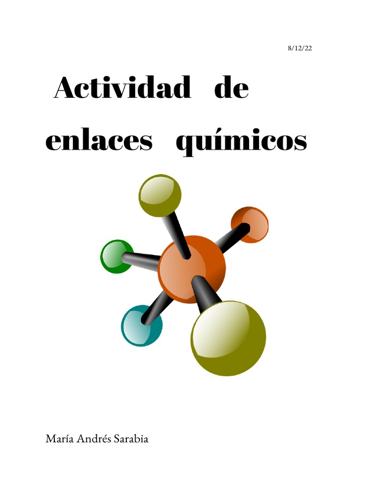 Actividad Enlaces | PDF | Enlace covalente | Polaridad química