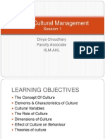 Cross Cultural Management: Session 1