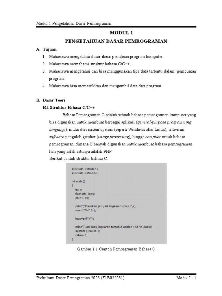 Revisi modul 1 bagian tipe data only pdf