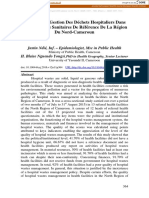 Étude de La Gestion Des Déchets Hospitaliers Dans Les Structures Sanitaires de Référence de La Région Du Nord-Cameroun