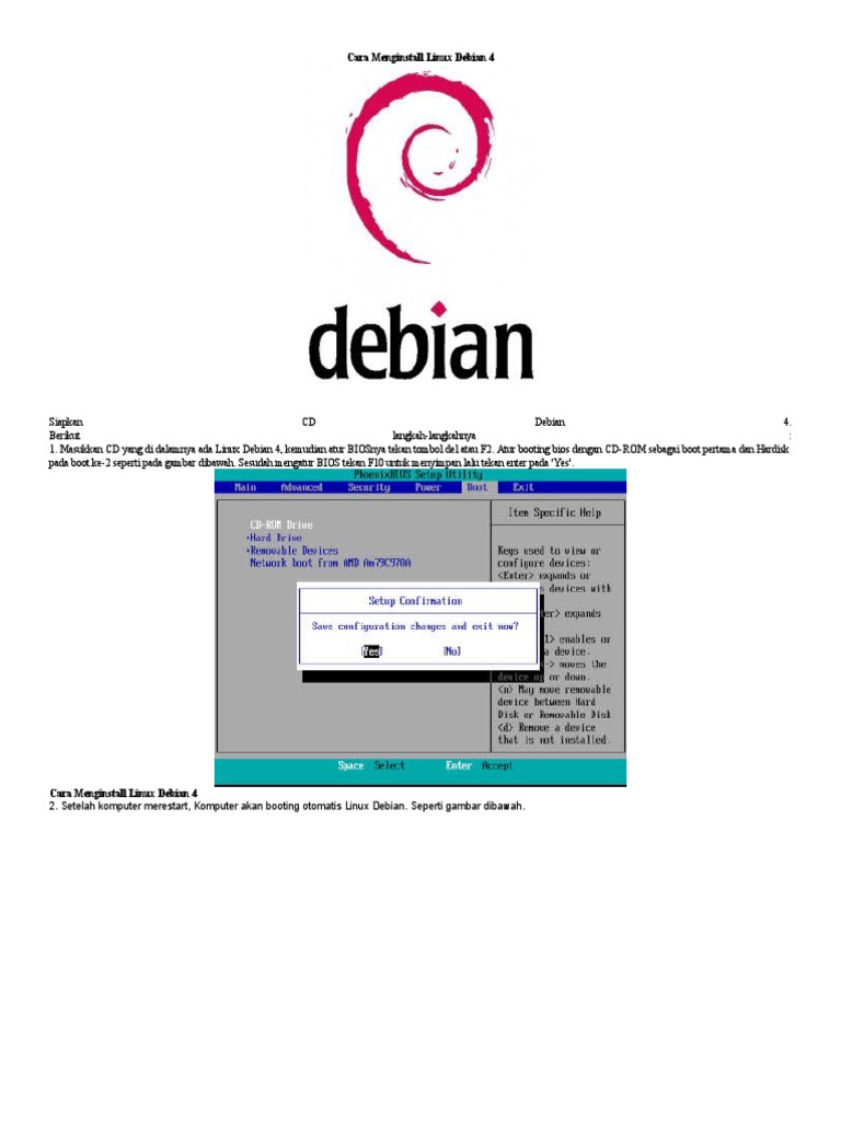 Panduan Instalasi Linux Debian 4 | PDF | Komputer