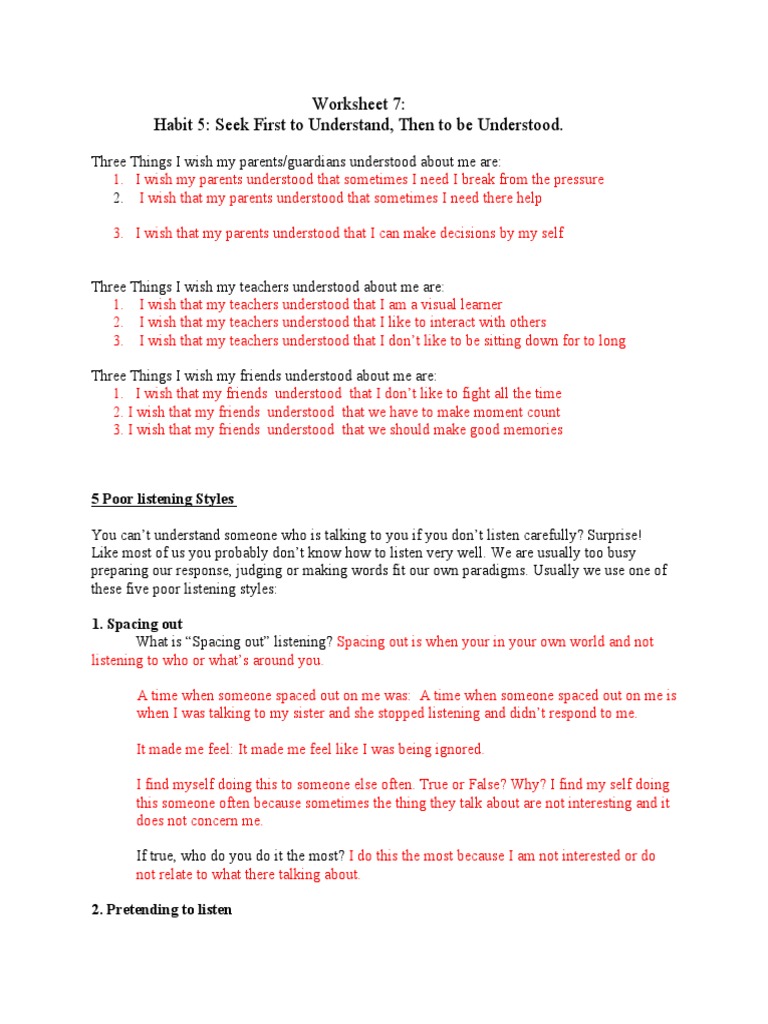 Worksheet 7 1 | PDF