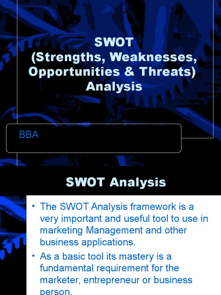 Swot Analysis Lecture | PDF | Swot Analysis | Strategic Management