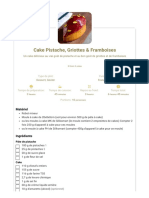 Cake Pistache, Griottes & Framboises - Les Pâtisseries D'aurélien