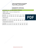 Gabaritos Prova Fumarc PDF