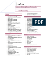 Infor10 ERP SyteLine Functional List