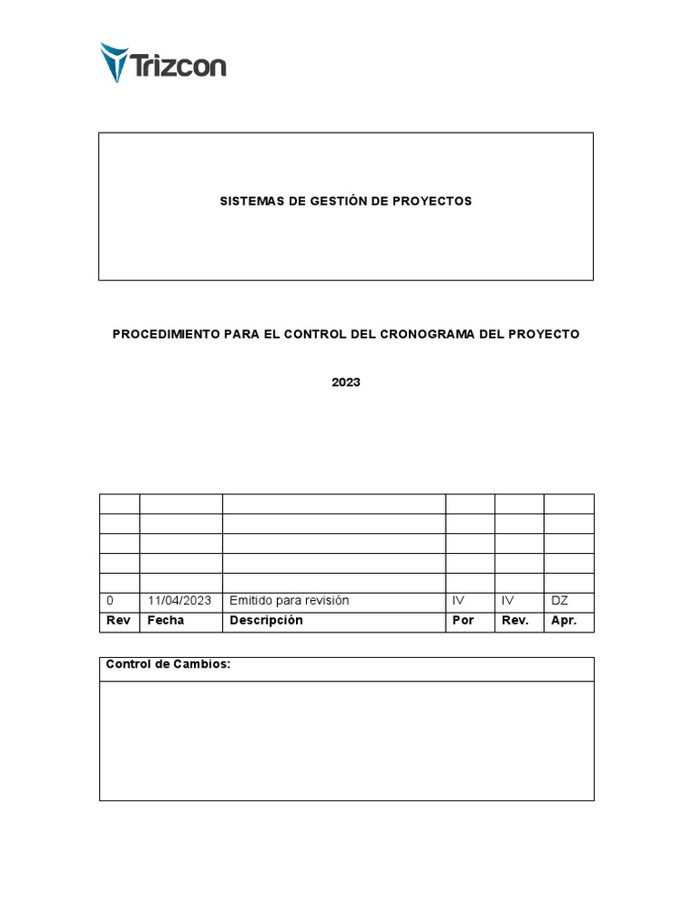 Control del Cronograma de Proyectos | PDF | Gestión de proyectos | Software