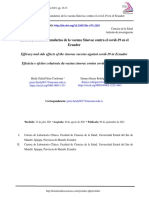 Eficacia y Efectos Secundarios de La Vacuna Sinovac Contra El Covid-19 en El Ecuador