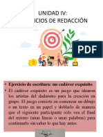 UNIDAD IV Ejercicios de Redacción