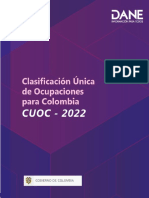 Documento Clasificacion Unica Ocupaciones Colombia CUOC 2022 PDF