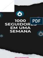 1000 Seguidores em 3 Dias