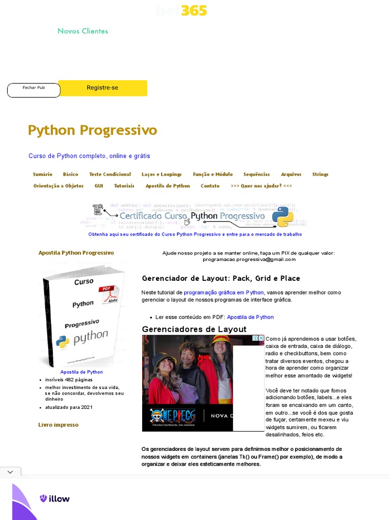 Gerenciadores de Layout em Python | PDF