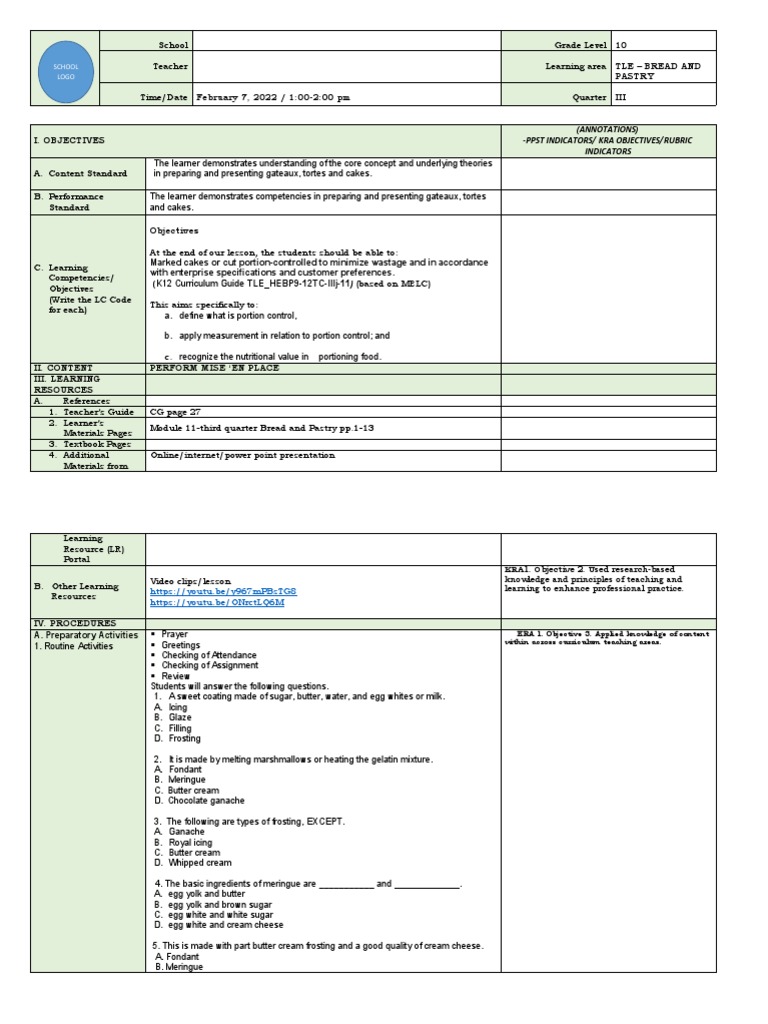 Understanding Portion Control in Baking | PDF