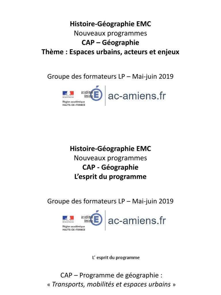 Cap Geographie Espaces Urbains Acteurs Et Enjeux Jerome Canny PDF Paysage Géographie