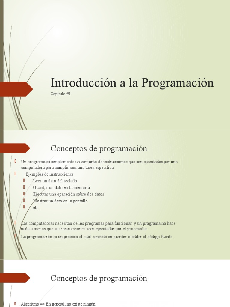 Introducción a la Programación | PDF | Programación de computadoras ...