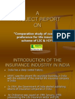 A Project Report ON: "Comparative Study of Customer Preference For Life Insurance Scheme of LIC & HDFC