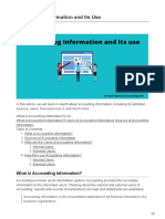 Accounting Information and Its Use