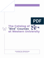 Bird Courses Catalog UWO 