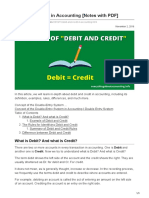 Debit and Credit in Accounting