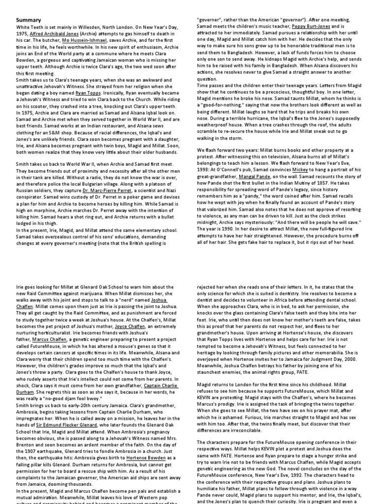 white-teeth-summary-pdf