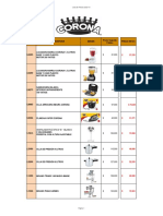 Lista de Precios Corona