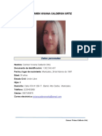 Carmen Viviana Calderon Ortiz: Datos Personales
