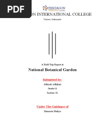 Botany Field Visit Report Class 12