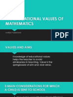 23 - Drill 2.1 - The Educational Values of Mathematics