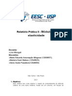 Relatório Prática II - Módulo de elasticidade
