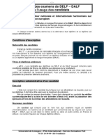 Charte Des Examens DELF DALF