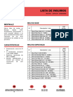 Lista General de Insumos