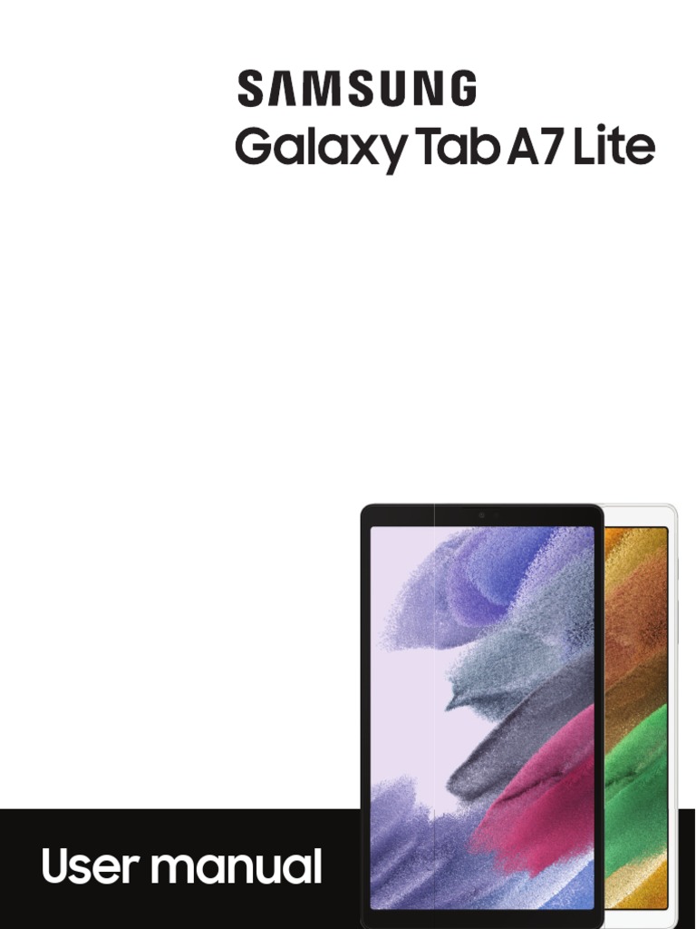 Samsung Galaxy Tab A7 Lite User Manual PDF PDF Screenshot Mobile App