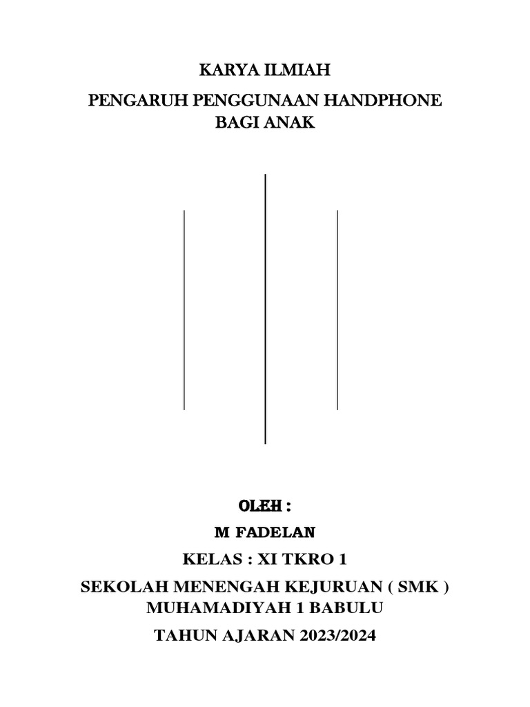 Dampak Handphone pada Pelajar | PDF | Karier & Perkembangan