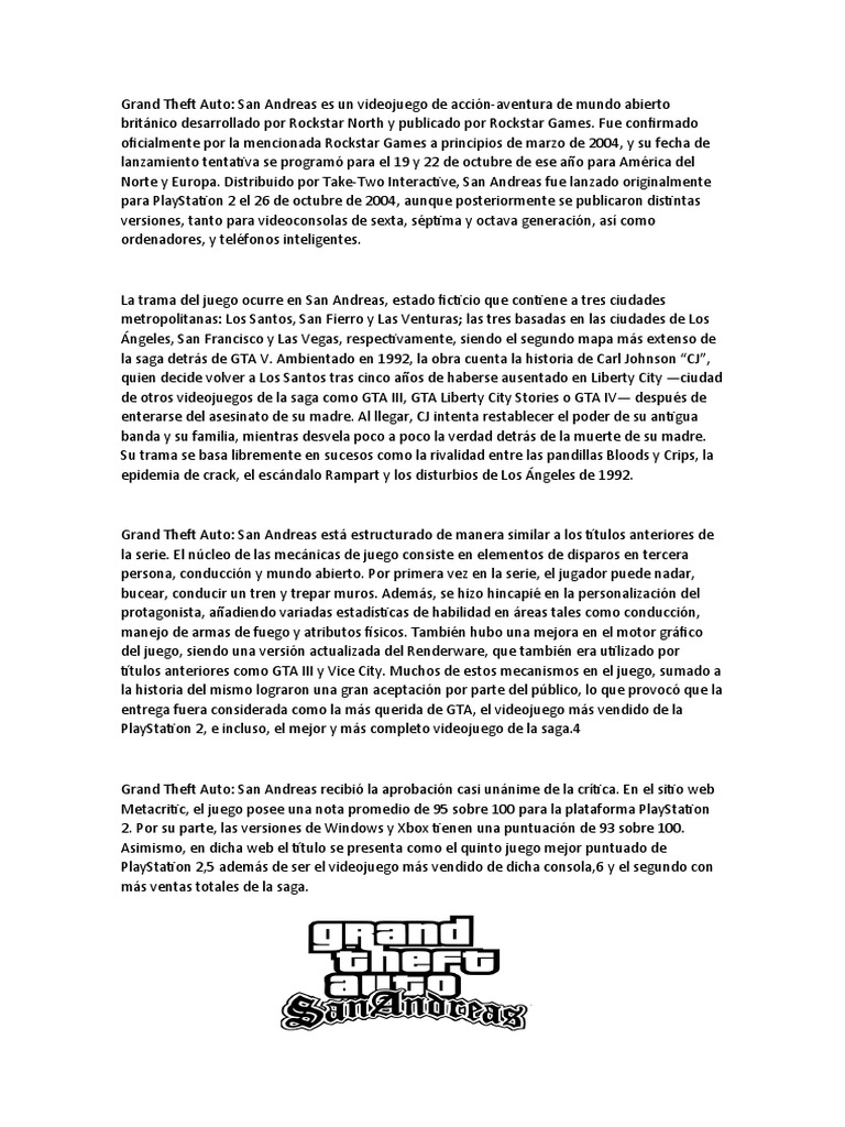 Grand Theft Auto | PDF | Videojuegos