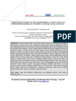 Comparative Studies On The Antimicrobial Activity of Black Pepper (Piper Nigrum) and Turmeric (Curcuma Longa) Extracts