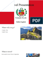 Peru Travel Presentation FernandoRecalde