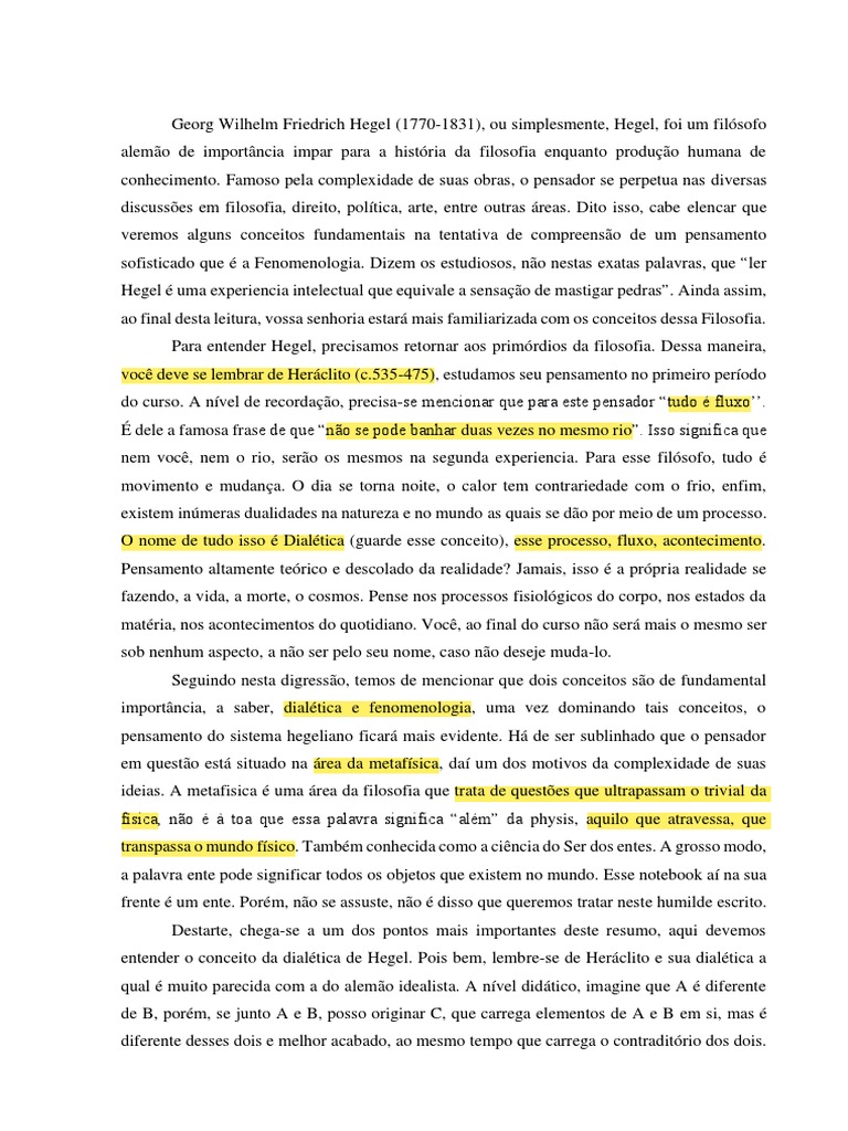 George Hegel 1 Pdf Pdf Georg Wilhelm Friedrich Hegel Dialética