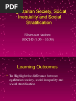 Egalitarian Society and Social Inequality