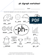 PH Digraph Worksheet PDF