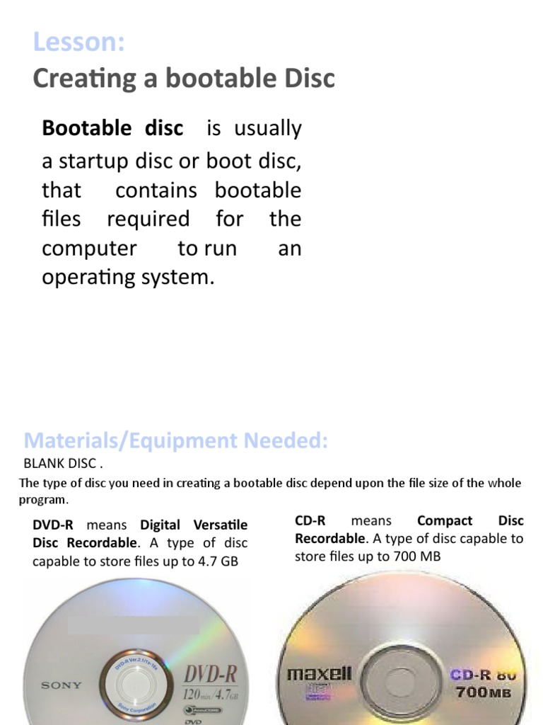 How To Create Bootable Disc PDF