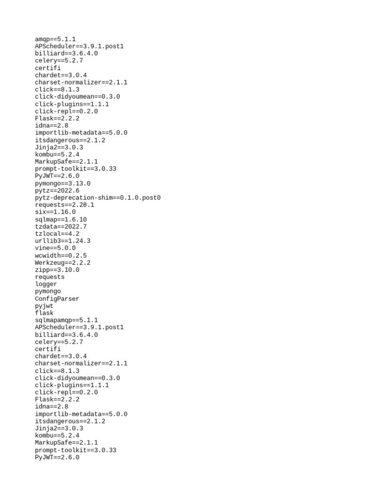Python Package Dependencies List | PDF | Computers | Teaching Methods ...