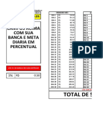 Simulação de investimento com juros diários crescentes