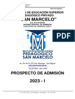 Prospecto San Marcelo Examen Admision 2023-I