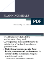 PLANNING MEALS ppt