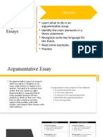 Argumentative Essay - Intros, Thesis and Key Lang